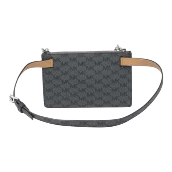 Michael Kors Gray Logo Belt Bag Waist Fanny Pack Wallet Women's NWOT - Picture 2 of 8